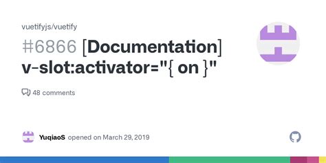 v slot activator vuetify.